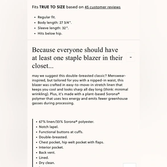 Bristol blazer in stretch linen blend